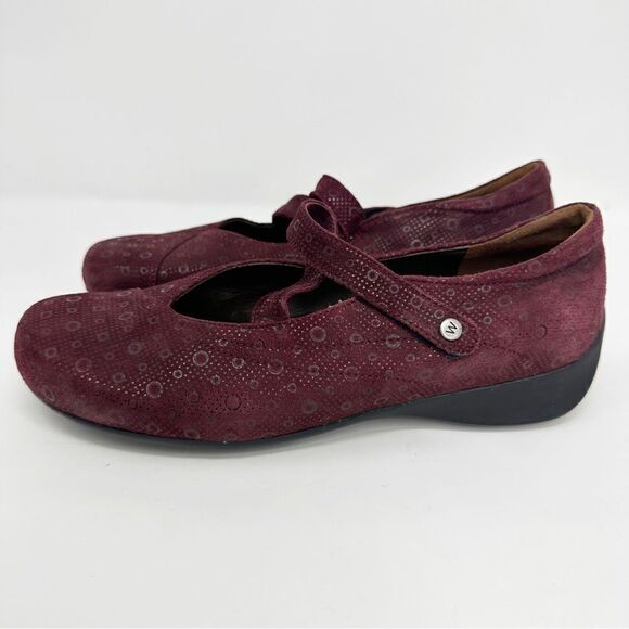 Wolky Passion Suede Mary Jane Burgundy Size 41 - Picture 5 of 15